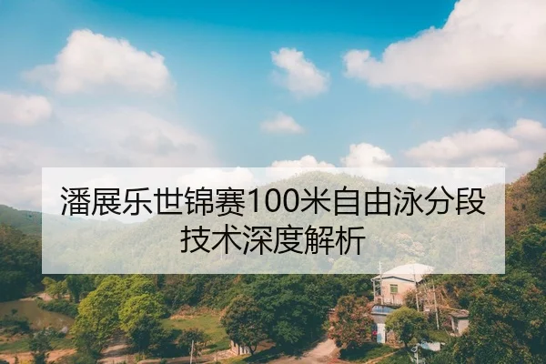 潘展乐世锦赛100米自由泳分段技术深度解析
